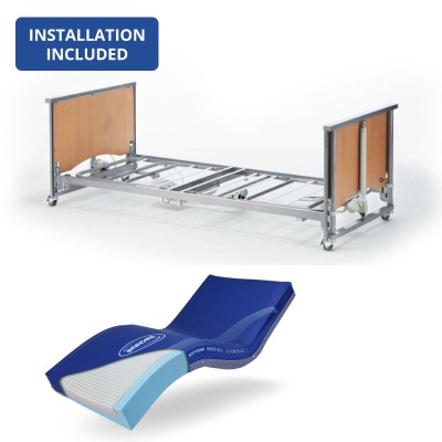 Invacare Medley Ergo Low Bed and Softform Premier Visco Pressure Mattress Saver Pack