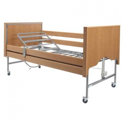 Casa Elite Home Profiling Bed w/ Wooden Rails | Hospital Beds