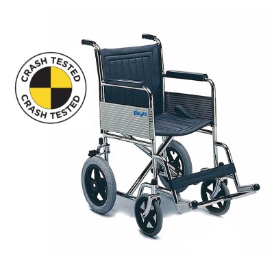 Days Chrome-Plated Attendant-Propelled Wheelchair (Crash-Tested)