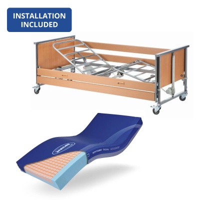 Invacare Medley Ergo Profiling Bed and Softform Premier Pressure Mattress Saver Pack