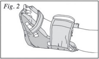 Figure 2: fasten toe strap and calf strap without overtightening.