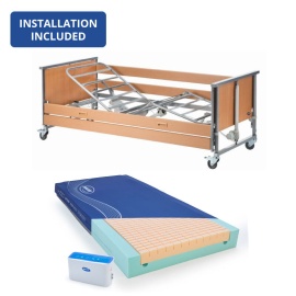 Invacare Medley Ergo Profiling Bed and Softform Active 2 Hybrid Pressure Relief Mattress Saver Pack