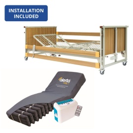 Alerta Community Oak Profiling Bed and Very High Risk Mattress Bundle