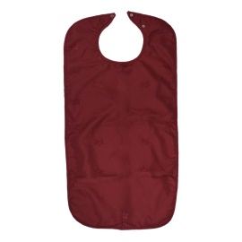 Dignified Bib for Elderly Adults (Maroon)